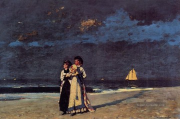  Strand Kunst - Promenade am Strand Realismus Maler Winslow Homer